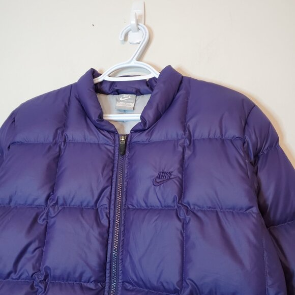Y2K Nike Down Puffer Coat Purple Size M - Picture 3 of 5